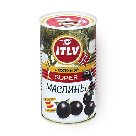 Маслины чёрные Itlv целые