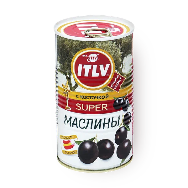 Маслины чёрные Itlv целые