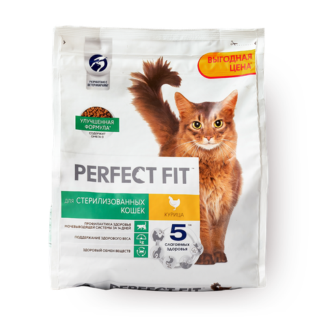 Сухой корм для стерилизованных кошек Perfect Fit курица