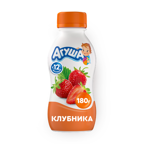 Ряженка агуша с клубникой фото