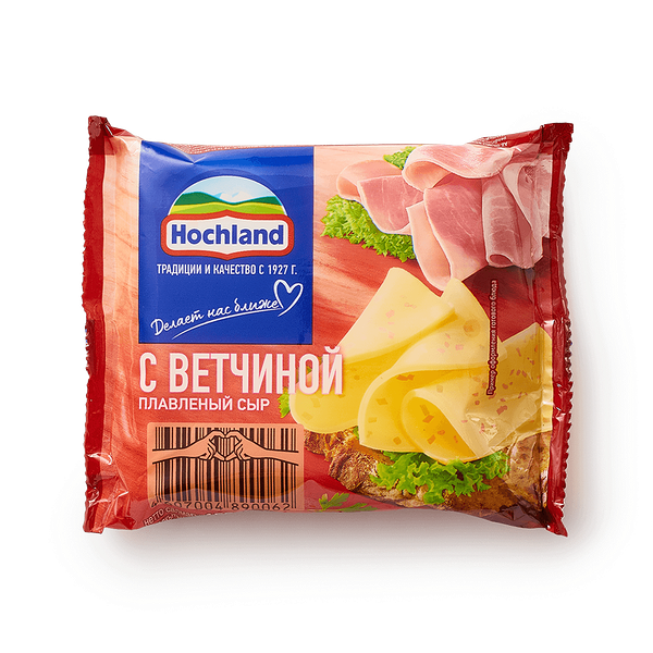 Сыр плавле­ный Hochland с ветчи­ной