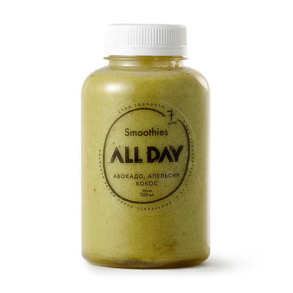 Смузи авокадо, апельсин, кокос All Day