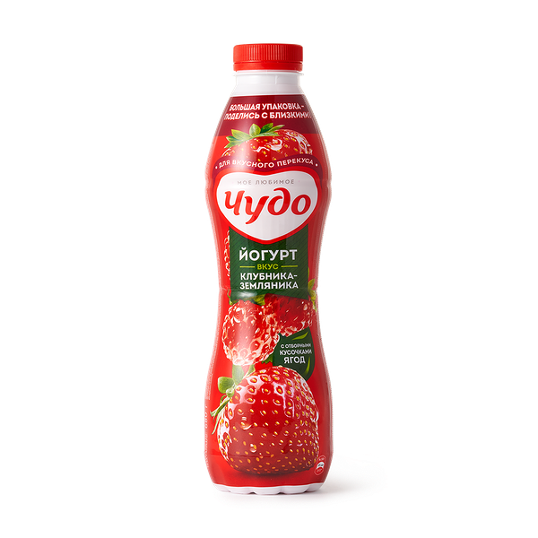 Йогурт питьевой «Чудо» клубника-земляника 1,9%