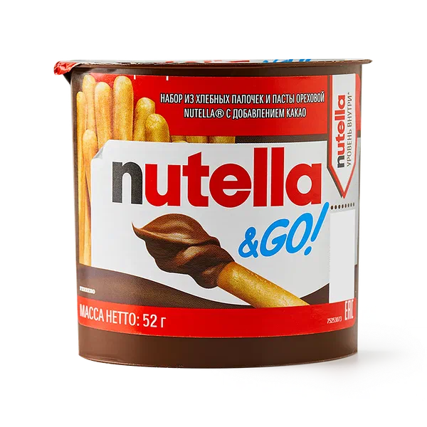 Паста ореховая и палочки хлебные Nutella&GO с добавлением какао