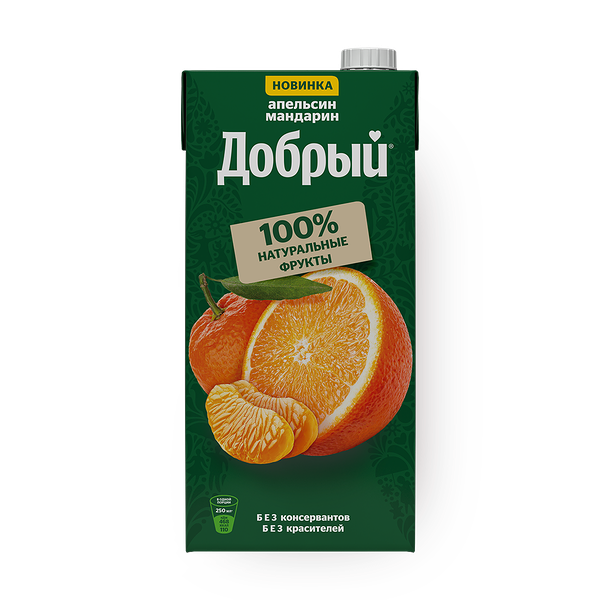 Напиток сокосодержащий Апельсин-мандарин «Добрый»