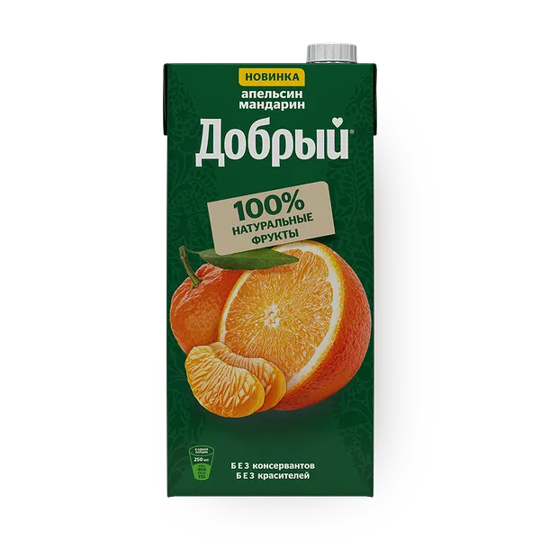 Напиток сокосодержащий Апельсин-мандарин «Добрый»
