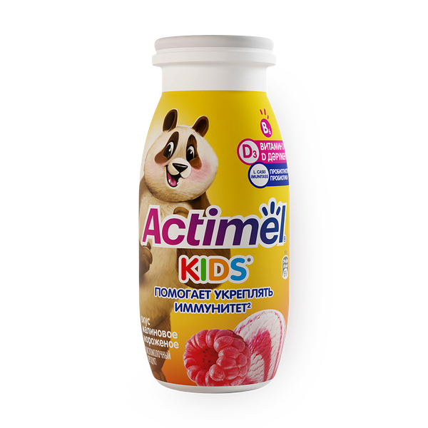 Йогурт Actimel Kids малиновое мороженое