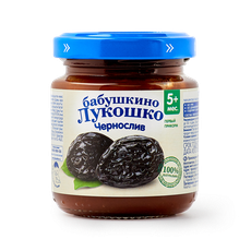 Пюре «Бабушкино лукошко» чернослив с 5 месяцев без добавления сахара ...