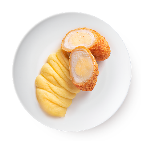 Котлета куриная по-киевски с пюре