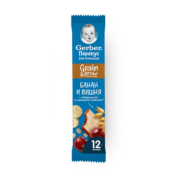 Батончик Gerber банан и вишня
