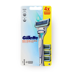 Gillette Skinguard aloe handle + 4 knives