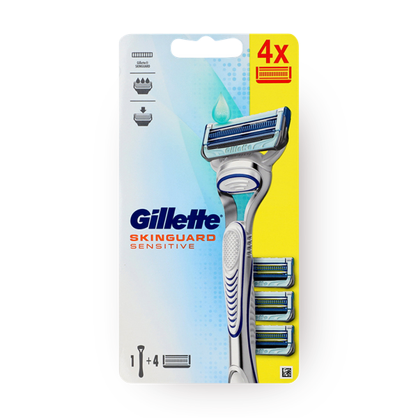 Gillette Skinguard aloe handle + 4 knives