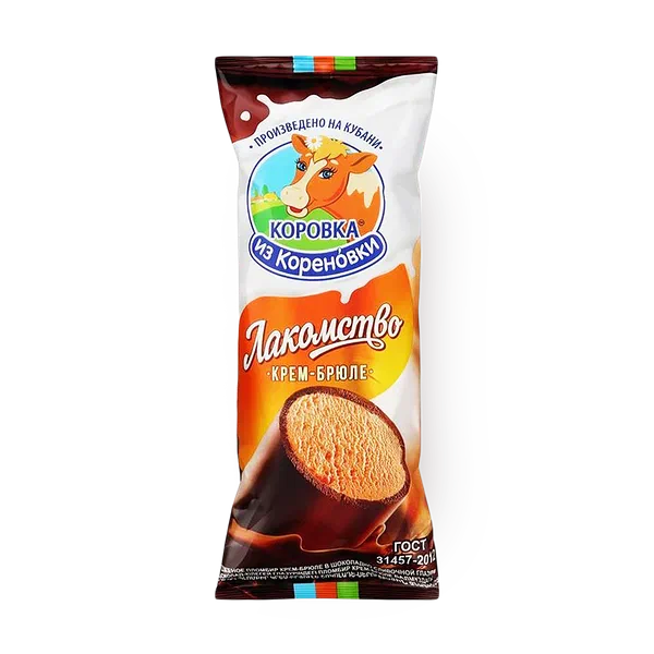 Мороженое «Коровка из Кореновки» Лакомка крем брюле в глазури