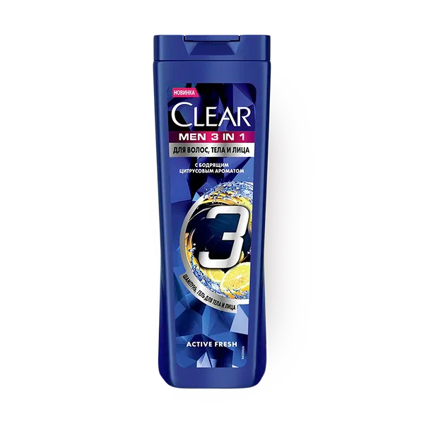 Шампунь-гель Clear 3v1 Цитрус для мужчин