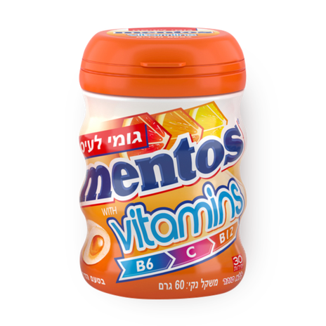 Mentos chewing gum with citrus flavor plus vitamins