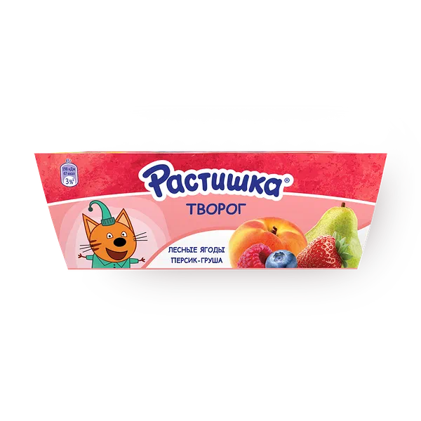 Творог «Растишка» лесные ягоды-персик