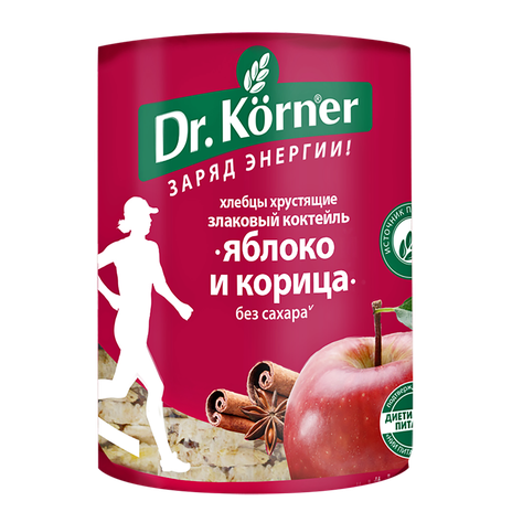 Хлебцы Злаковый коктейль Dr. Korner яблоко и корица