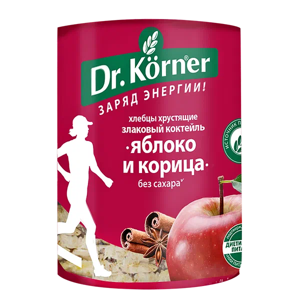 Хлебцы Злаковый коктейль Dr. Korner яблоко и корица