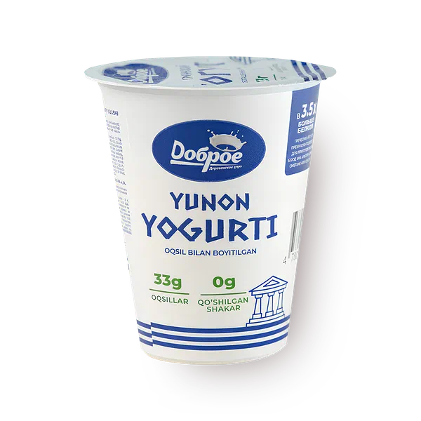 Йогурт греческий «Доброе деревенское утро» обогащённый 4,5%