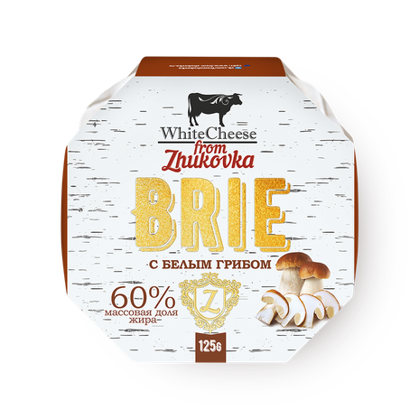 Сыр Бри WhiteCheese from Zhukovka с белыми грибами 60%