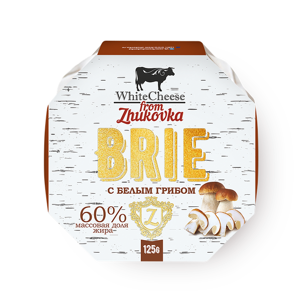 Сыр Бри WhiteCheese from Zhukovka с белыми грибами 60%
