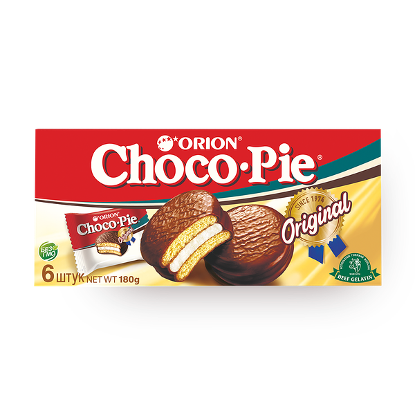 Печенье Orion Choco Pie Original в шоколадной глазури