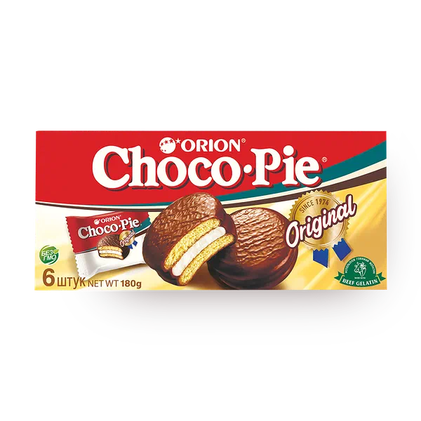 Печенье Orion Choco Pie Original в шоколадной глазури