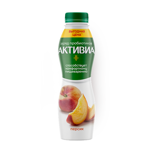 Йогурт питьевой Activia персик