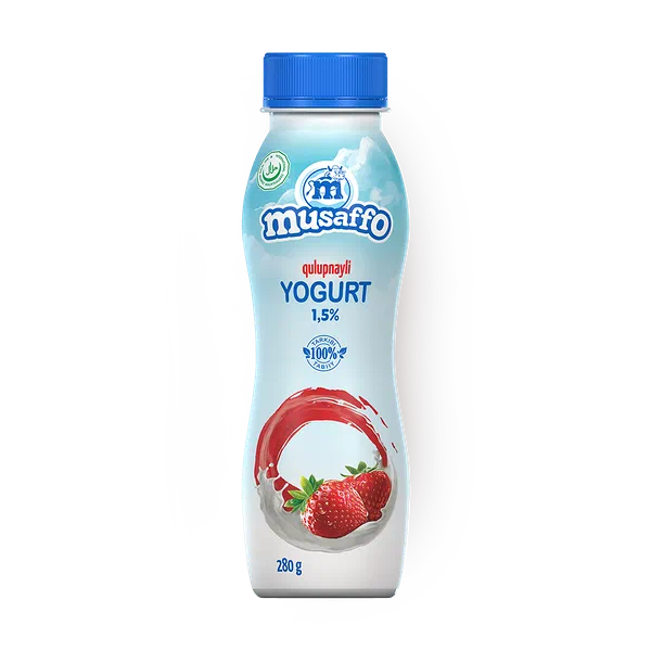 Йогурт питьевой Musaffo со вкусом клубники 1,5%