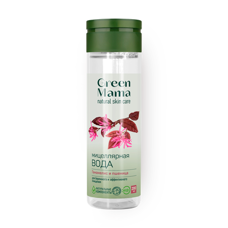 Мицеллярная вода Green Mama гамамелис и пшеница
