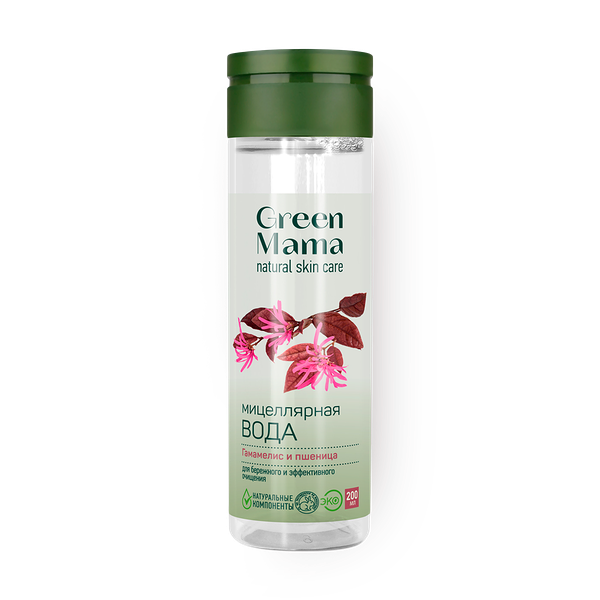 Мицеллярная вода Green Mama гамамелис и пшеница