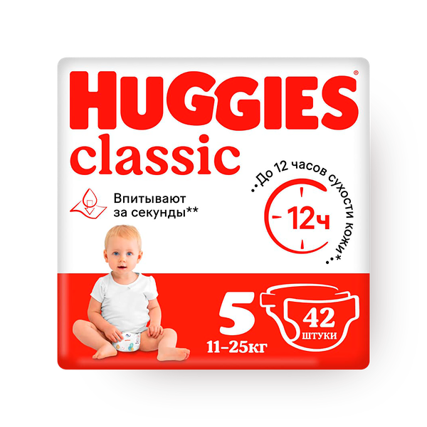 Подгузники Huggies Classic 5 11-25 кг