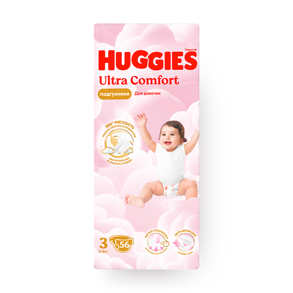 Подгузники Huggies Girl Ultra Comfort OD 3