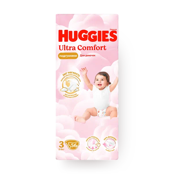 Подгузники Huggies Girl Ultra Comfort OD 3