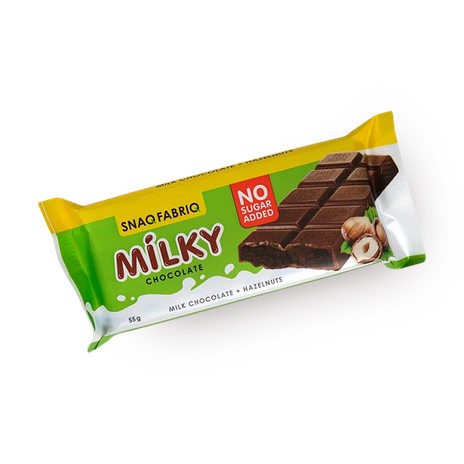 Батончик шоколадный Milky Snaq Fabriq c шоколадно-ореховой пастой