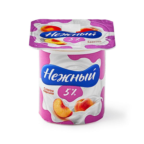 Йогурт Нежный с соком персика 5%