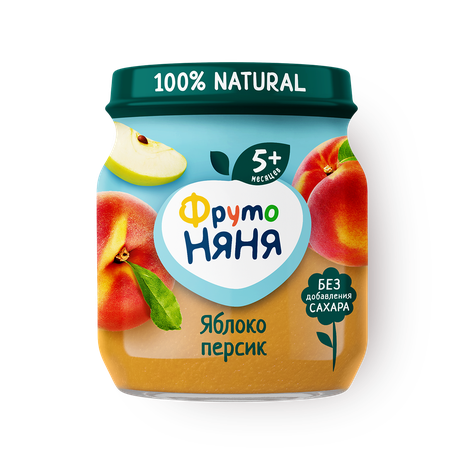 Пюре «ФрутоНяня» яблоко-персик с 5 месяцев