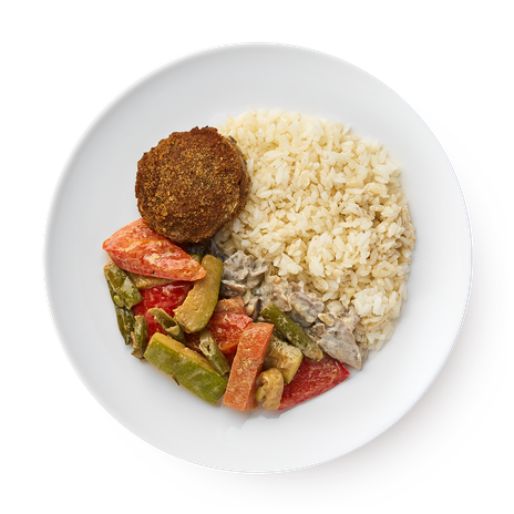 Котлета домашняя с рисом и овощами «Сегодня»