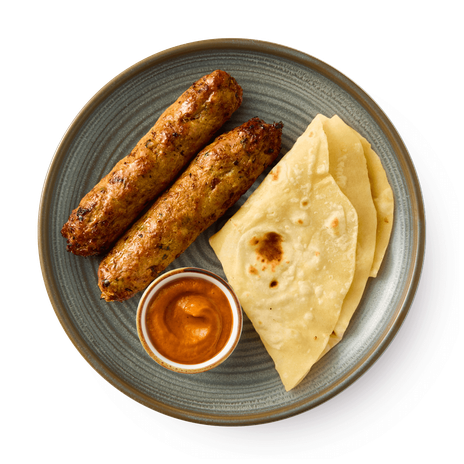 Сикх-кебаб куриный с роти и томатным чатни Chindi Kitchen