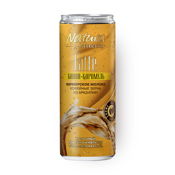 Напиток кофейный молочный Natura Selection Latte банан-карамель стерилизованный