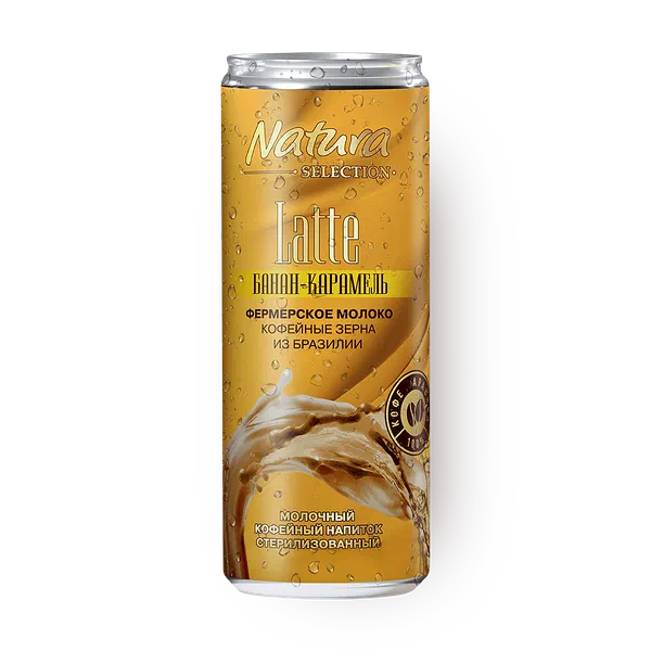 Напиток кофейный молочный Natura Selection Latte банан-карамель стерилизованный