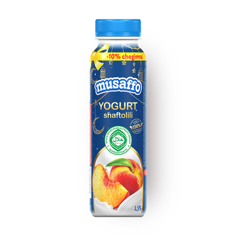 Йогурт питьевой Musaffo со вкусом персика 1,5%