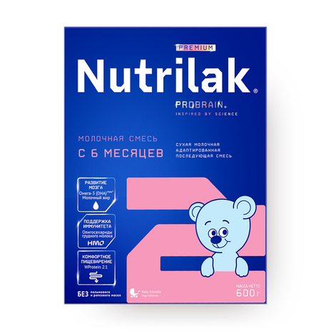 Смесь молочная Premium Nutrilak c 6 до 12 месяцев