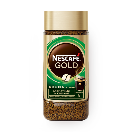 Кофе растворимый Nescafe Gold Aroma Intenso натуральный с молотой арабикой