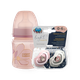 Бутылочка для кормления Canpol Babies Easy Start 35/239 антиколиковая с широким горлышком с рождения розовая, 120 ml + Пустышка силиконовая Canpol Babies симметричная Bonjour Paris 0-6 мес, 2 шт