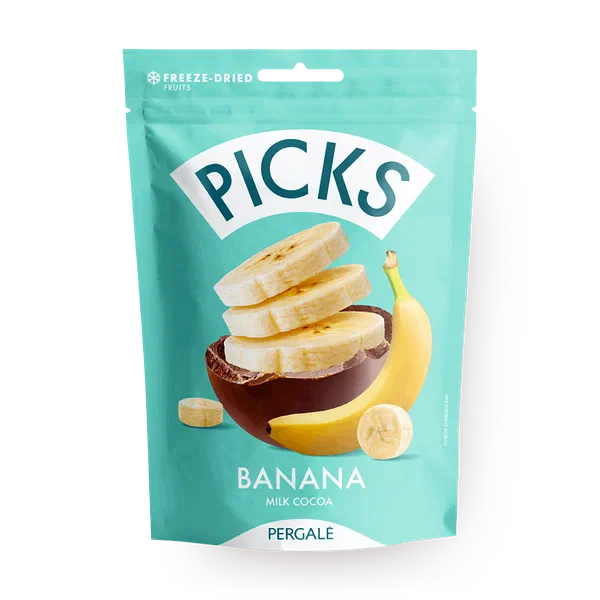 Банан сублимированный Pergale в молочной какао-глазури