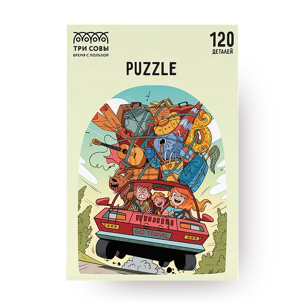 Пазл «Три совы» Семейное путешествие с заданием 120 элементов