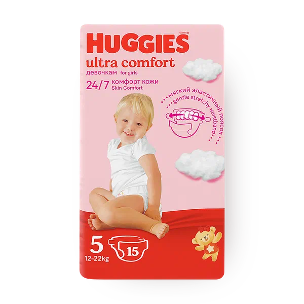 Подгузники Huggies Ultra Comfort №5 12-22Кг Girl