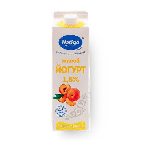 Йогурт живой Natige персик-абрикос 1,5%