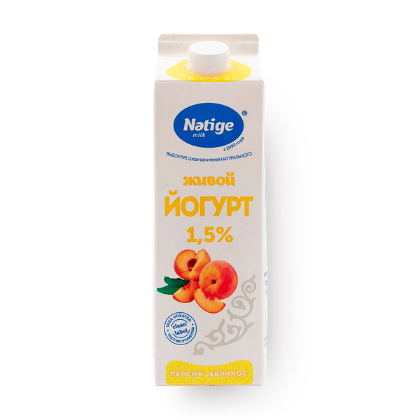Йогурт живой Natige персик-абрикос 1,5%